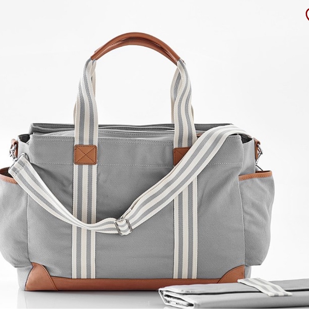 Pottery Barn Kids Classic Diaper Bag— Gray